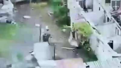 3 Russians Eliminated with burst of Ukrainian machine gun fire in the village of Bogatyr Donetsk