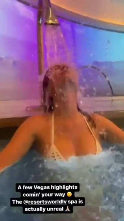 Victoria in the Pool in Vegas