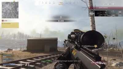 947m sniper shot out a heli. Definitely not the best sniper shot, but man was I stoked to hit this!