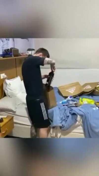 Messi celebrating his Birthday with Argentine NT.