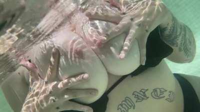 Not quite summer yet but here’s some underwater titties for you