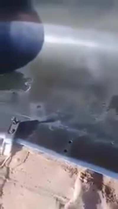 Working in the Sahara desert.