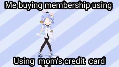 Note: I did not use my mom's credit card.