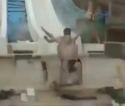 HMFT after waterless pool slide