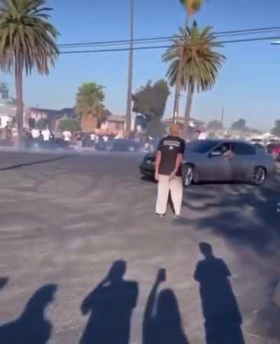 Standing too close to the car