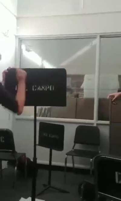 Double-teaming a music stand