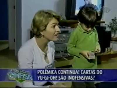trechos do Gilberto Barros falando sobre o Yu-Gi Oh. 