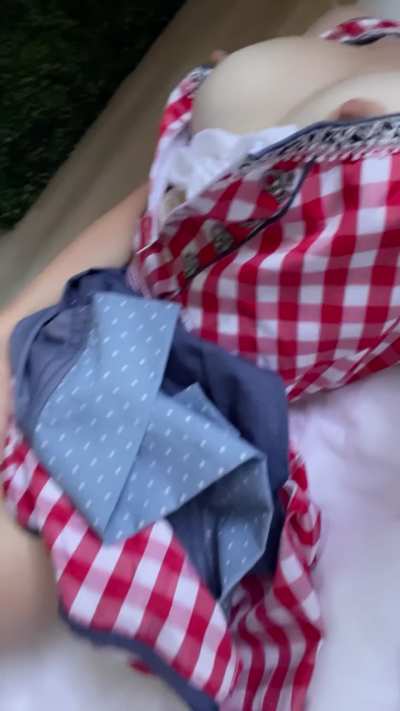 The cutest waitress at the biergarten