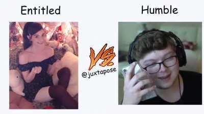 The girl is cringe, the guy is chad.