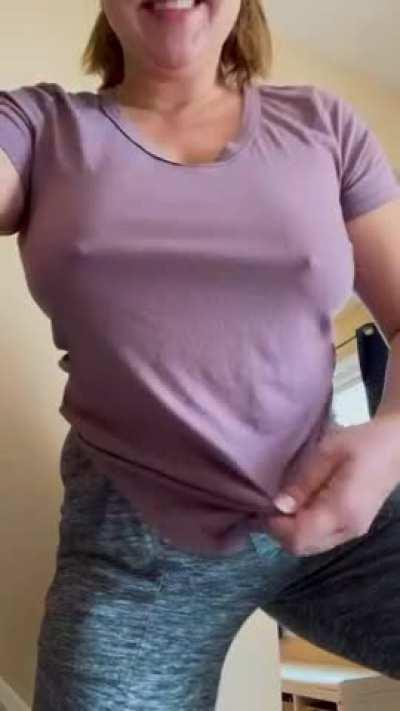 Smother you in my big natural milf tits 🥵 [OC]