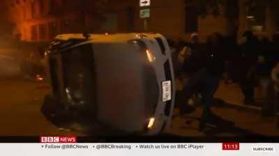 Apparently its ok to destroy someones expensive car if they are white, according to Burn Loot Murder