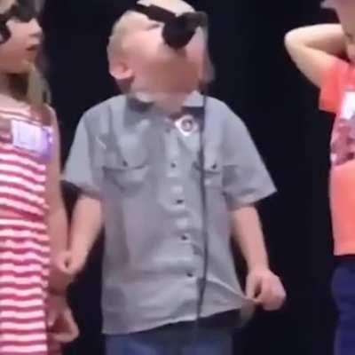 He was supposed to sing Twinkle Twinkle Little Star, but this is way better..