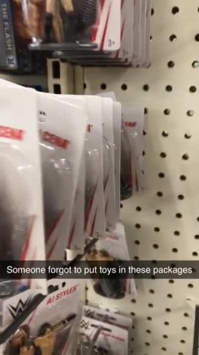 Empty toy packages