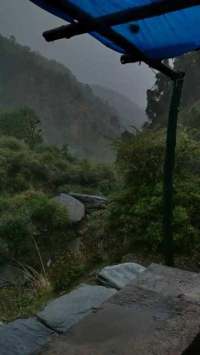 Found this abandoned river side cafe in the mountains while hiking.