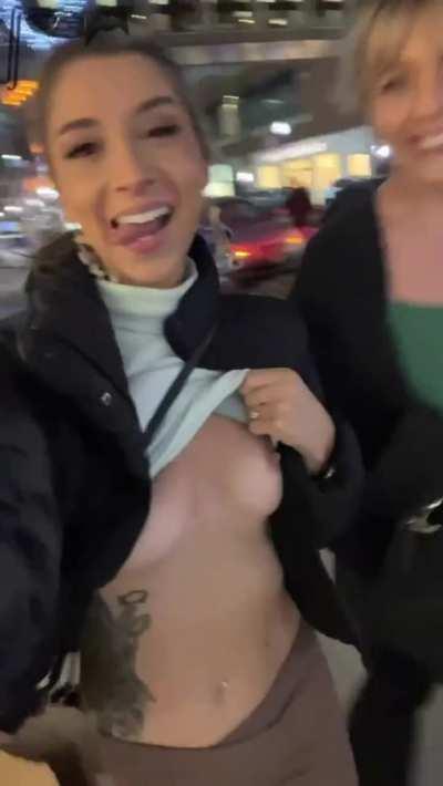 Easing everyone’s holiday shopping stress by getting our cute little tits out ;) [GIF]