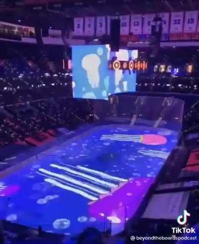 During the halftime break this Ice Hockey match played 'Jellyfish Jam'