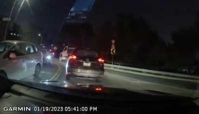 Nope. Idiot tries to cut me on one lane line