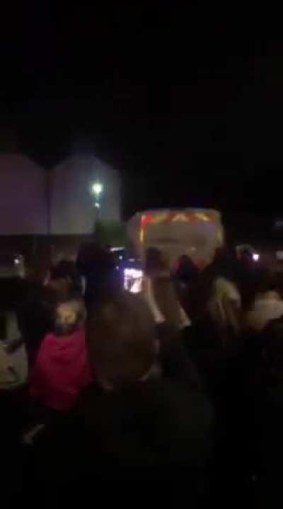 Uproar in Ireland after man murdered young woman in broad daylight while out for a jog. This is him getting transfered to jail