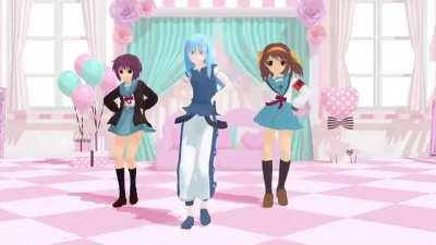 Haruhi and Yuki dance with Rimuru