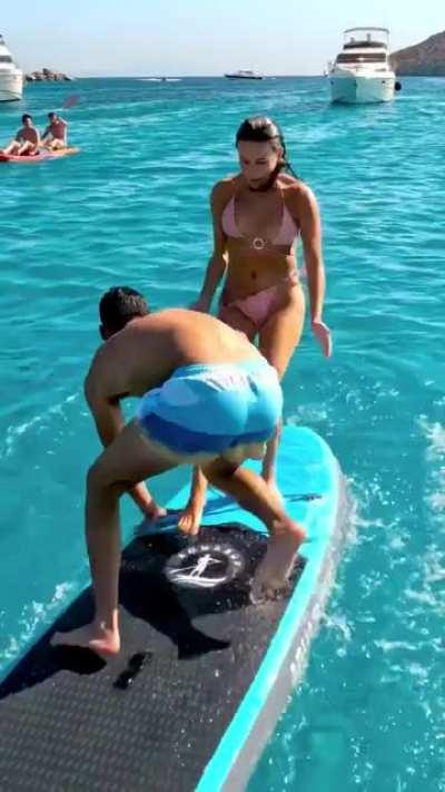 Brooo.... Andrew almost ripped off Pierson's bikini bottom. 😩 (Amp Word IG)