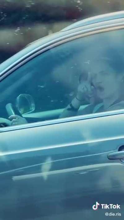 Connecting with a stranger a car over