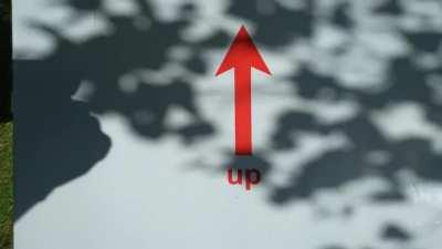 The sign is rotated wrong way.