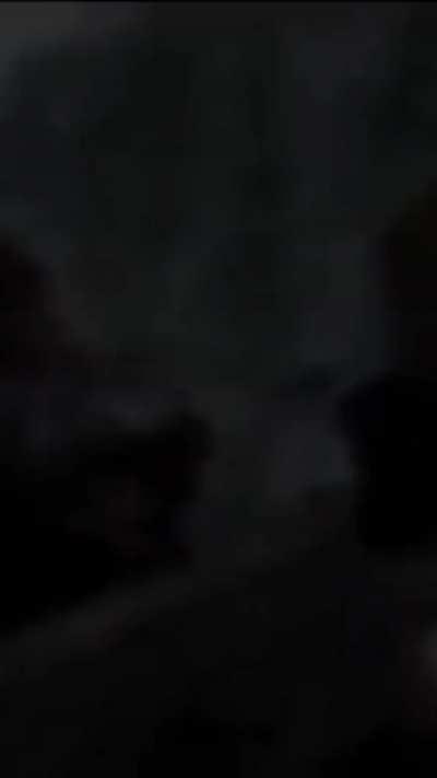 A very close lightning strike