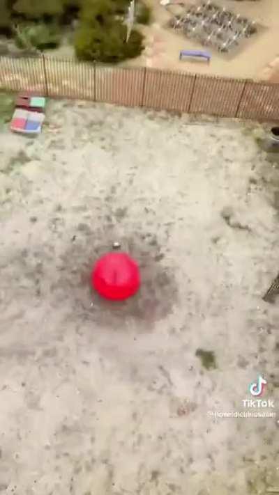 Watermelon Vs. World’s Largest Exercise Ball