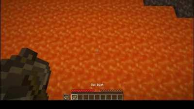 Boat hopping across the nether