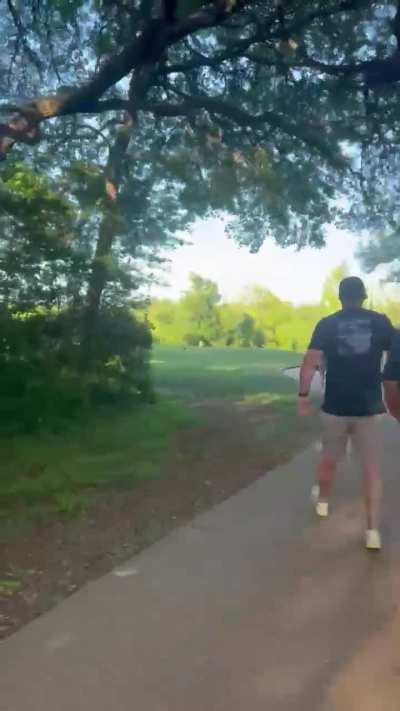 These people walked up to me. I had to show them who's the boss.