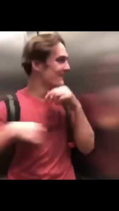 Drunk guy + elevator