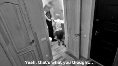 Mom on security camera. Again.