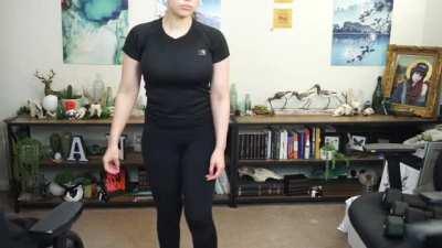 black top black pants...