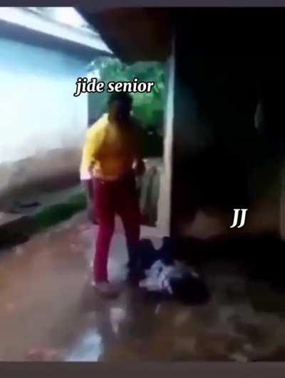 Jide senior after a long and stressful day of work coming home to exited and full of energy JJ and Deji😂❤️‍🩹