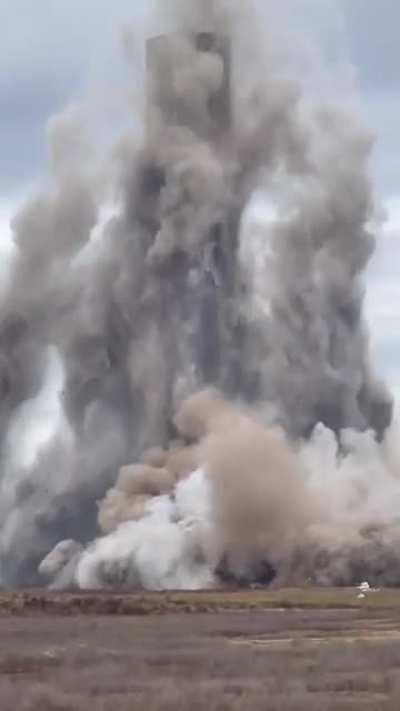 Occurred on November 4, 2022 / Manchester, Ohio, USA We had a contracted demolition company set off explosives on a controlled demolition. The contract was only to control blast 4 towers but as the 4th tower started to fall it switched directions and took