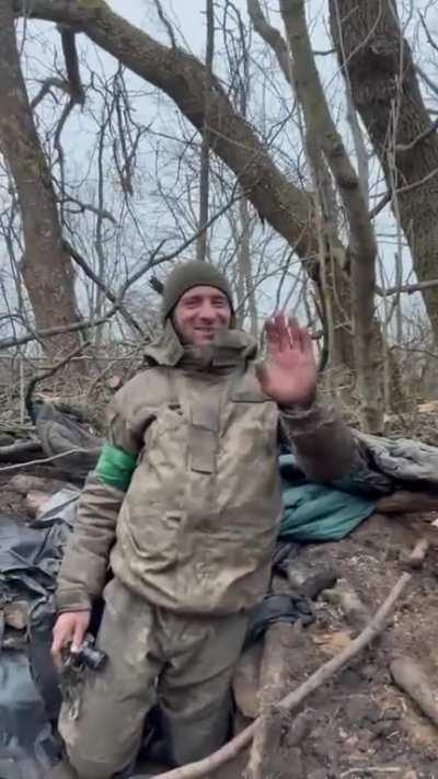 Celebrating a birthday on the front lines! Happy birthday to this defender