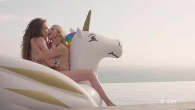 Elena Koshka & Kenna James Kissing.