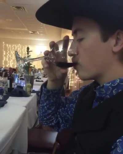 Pretending you know what you're doing at a wine tasting....