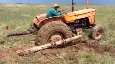 to get the tractor out of the mud