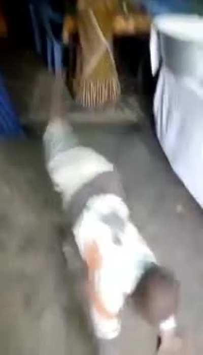 The seconds leading up to mom beating that ass