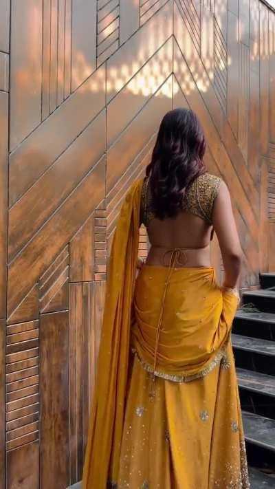 Tridha starting 2024 with a saree look