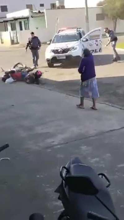 More from Brazil, police showing how to do it.