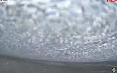 Car flies into cammers car