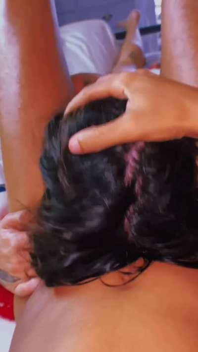 Balls Sucking While Cock Worship Leads Deepthroat Face Fuck