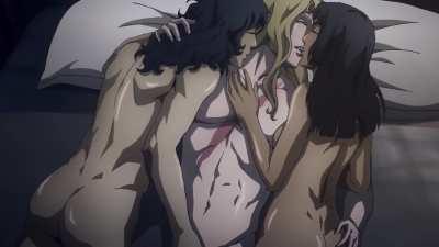 Alucard getting fucked by male & female twins (Castlevania)