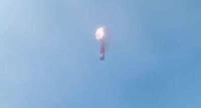 Launching a hot air balloon full of fireworks right above your heads