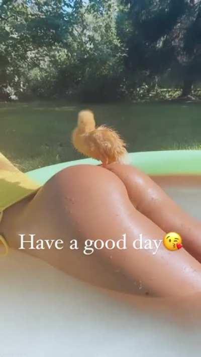 Valentina Grishko and a lucky duck (literally)