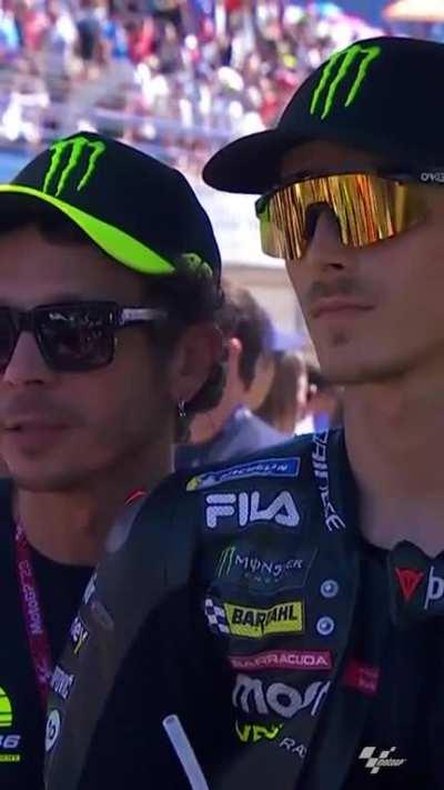 When your brother loves you and gives you advice before the race. Luca & Rossi ❤️