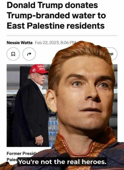 That's what we do, folks. We win on water. And we're going to keep winning, believe me.