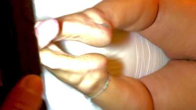 This was her first Footjob (years ago). What a Natural!